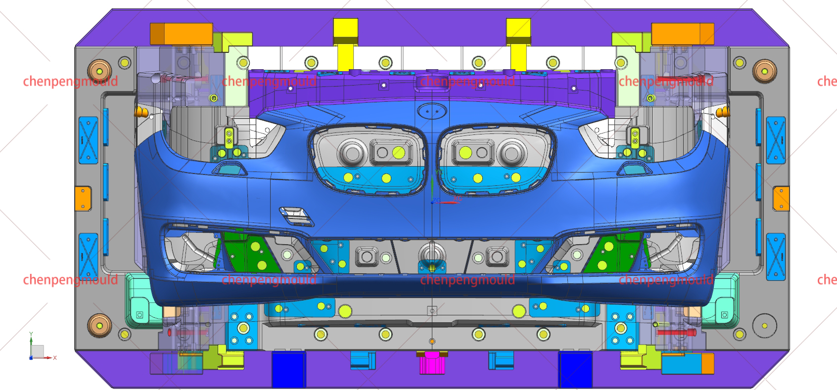 When should a front bumper molding be repaired rather than replaced?